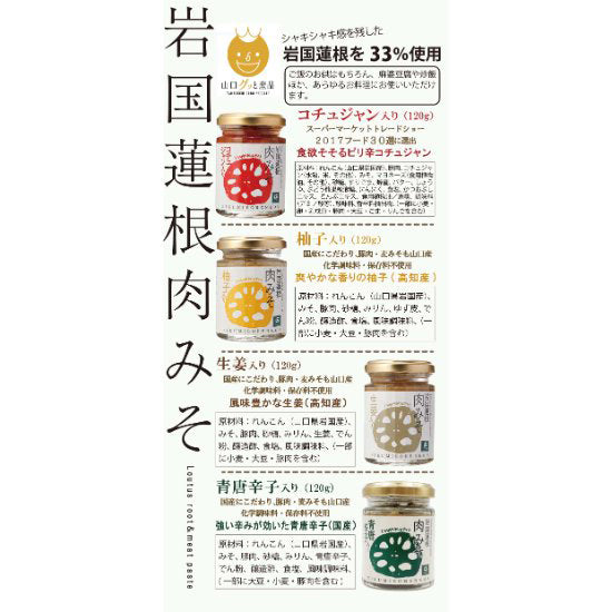 岩国蓮根肉みそ4種セット≪送料込≫