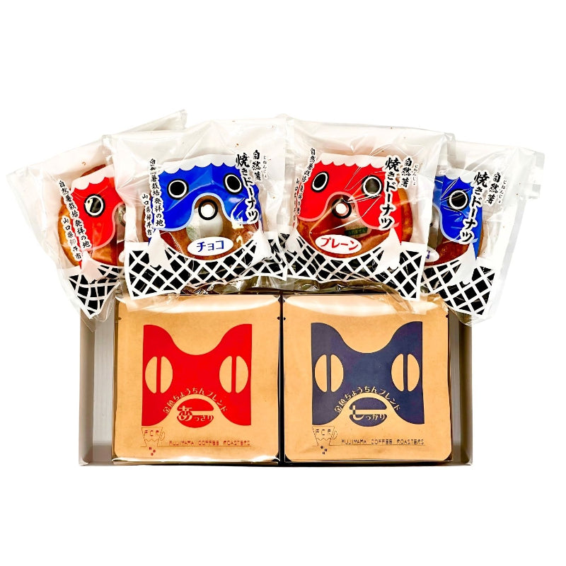 金魚ちょうちんブレンドコーヒー＆自然薯ドーナツセット≪送料込≫