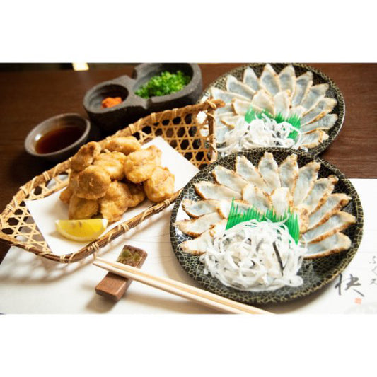 天然真ふくのタタキ刺し＆唐揚げセット≪送料込≫