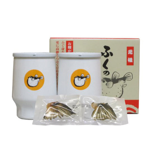 （酒）ふくのひれ酒 白カップ2本入トラフグ焼きひれ付き 3セット≪送料込≫