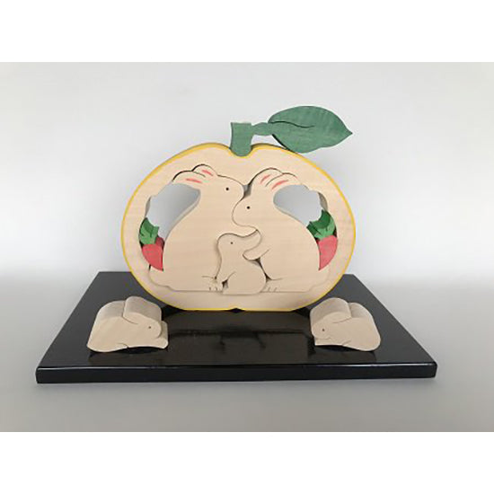 萩・十二支の夏みかん 専用飾り台付（うさぎ）≪送料込≫