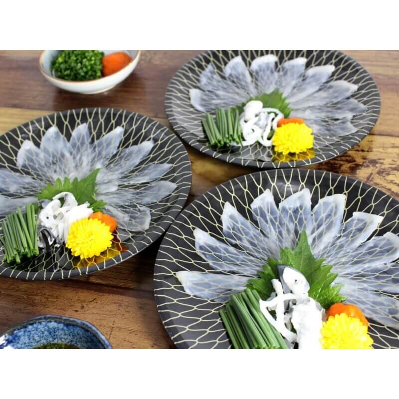 とらふぐ刺身１人前（４皿セット）≪送料込≫