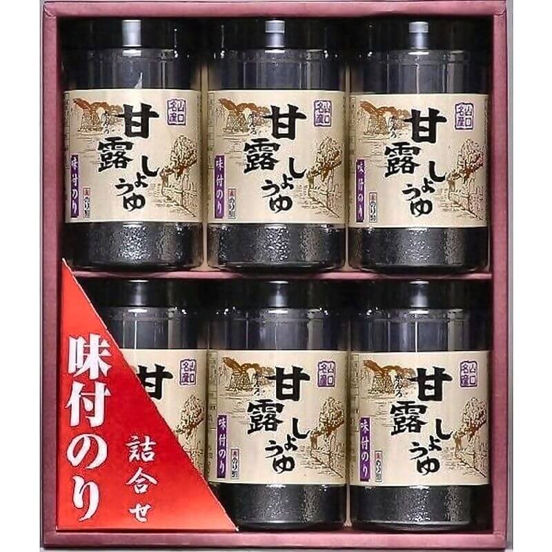 甘露しょうゆ海苔詰め合わせ 6本≪送料込≫