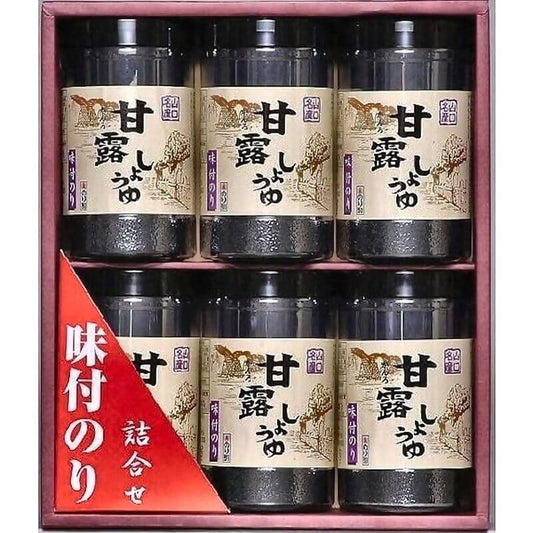 甘露しょうゆ海苔詰め合わせ 6本≪送料込≫