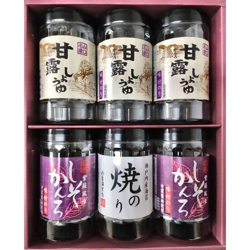 甘露しょうゆ海苔詰め合わせ 6本 A≪送料込≫